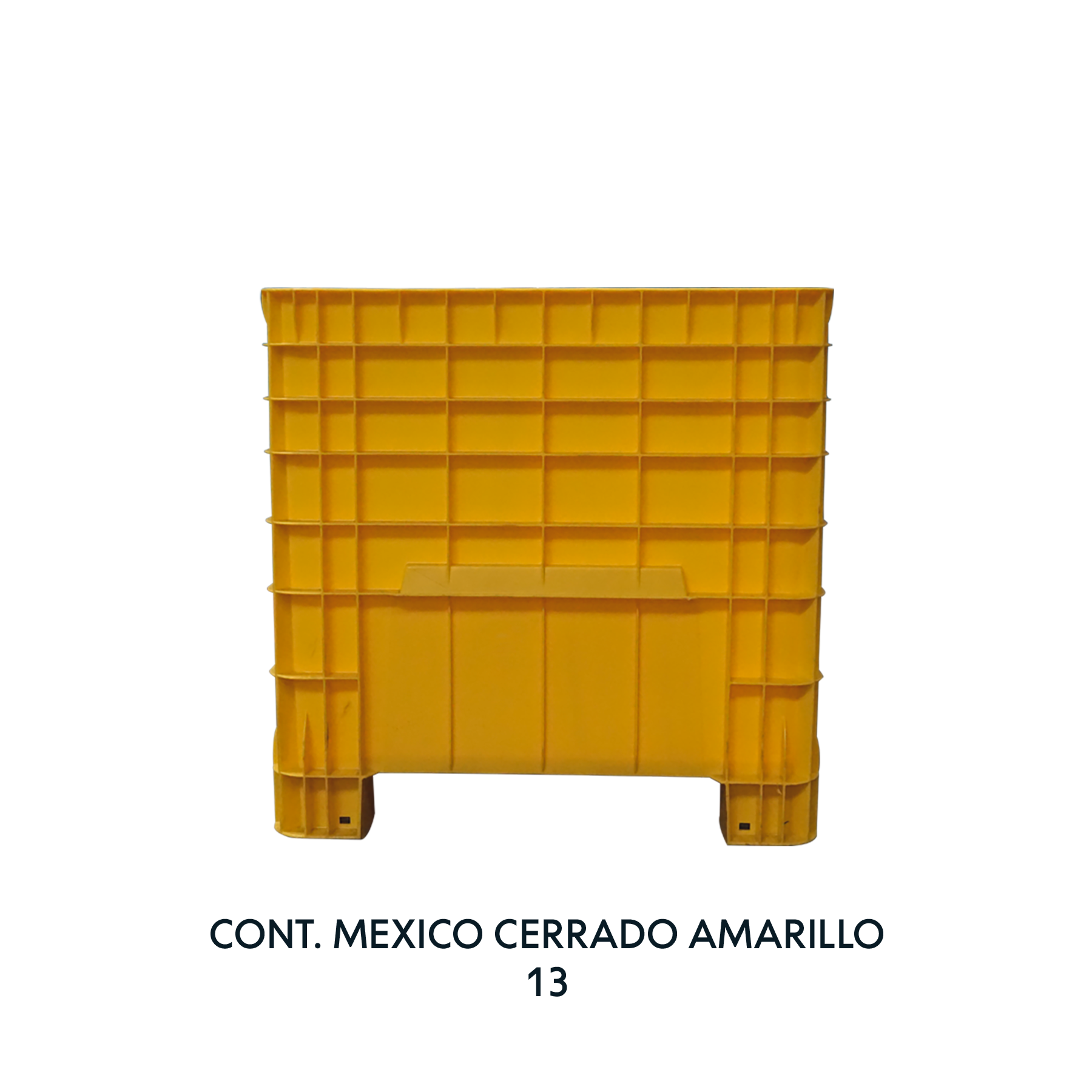 CONTENEDOR MEXICO CERRADO AMARILLO, EUROPLAST