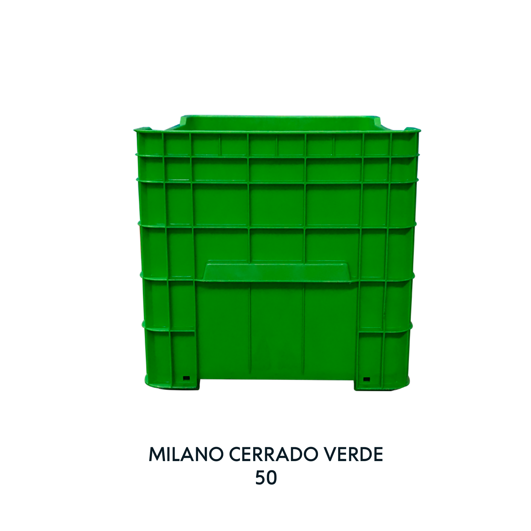 CONTENEDOR MILANO CERRADO VERDE, EUROPLAST