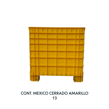 CONTENEDOR MEXICO CERRADO AMARILLO, EUROPLAST