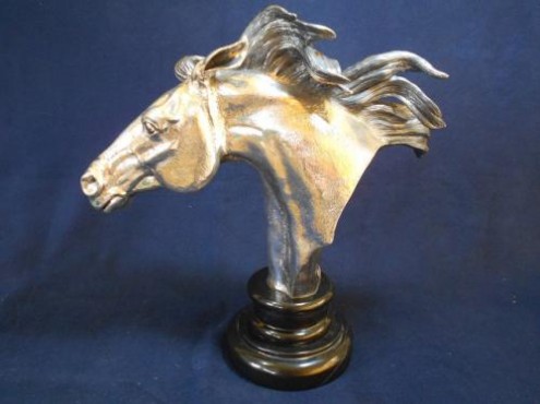 CABEZA CABALLO RELÁMPAGO ARTESANÍAS DE PLATA