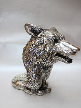 CABEZA DE LOBO VENTISCA ARTESANÍAS DE PLATA