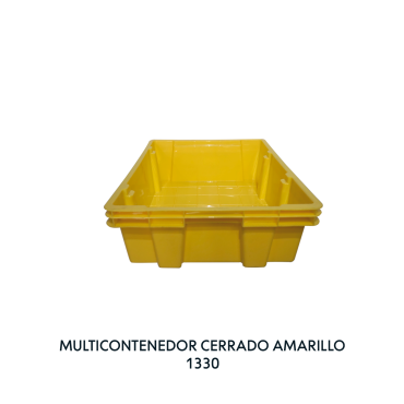 CAJA MULTICONTENEDOR CERRADO AMARILLO, EUROPLAST