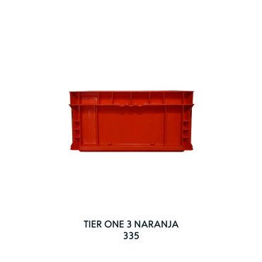 CAJA TIER ONE 14X 11 X 7 INCH (3) NARANJA, EUROPLAST