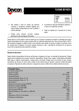 Flexane Pasta 80, Compuesto reparador de Uretano flexible