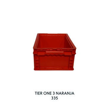 CAJA TIER ONE 14X 11 X 7 INCH (3) NARANJA, EUROPLAST