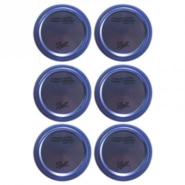 TAPAS Y AROS PARA FRASCOS COLOR MORADO 6-PK BALL 