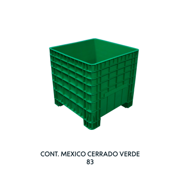 CONTENEDOR MEXICO CERRADO VERDE, EUROPLAST