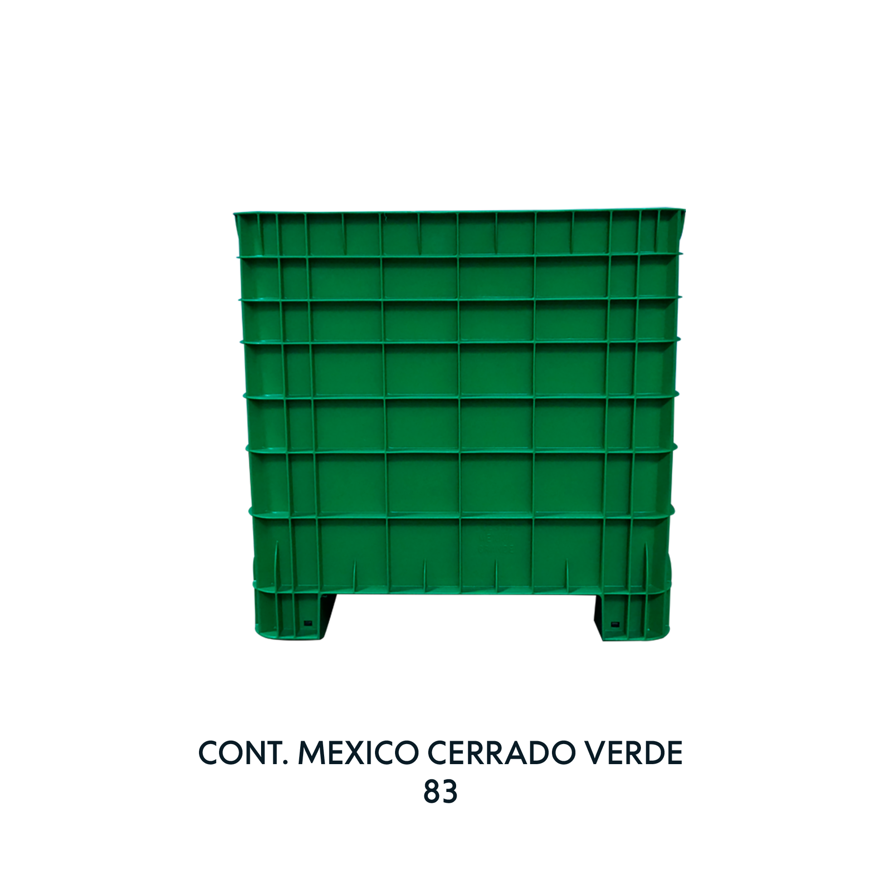 CONTENEDOR MEXICO CERRADO VERDE, EUROPLAST