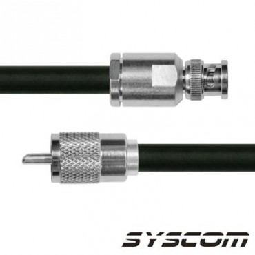 Cable RG214, con conectores BNC Macho / UHF (PL-259) Macho