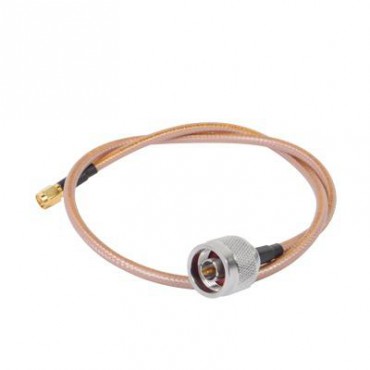 Cable de 60 cm tipo RG-142/U con conectores N Macho y SMA Macho Inverso (Hasta 8 GHz)